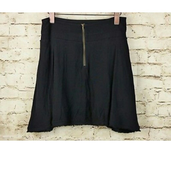 Free People  Black New York Frayed Asymmetric Hi L - Picture 4 of 4